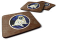 Fawn Pug Penny for your thoughts Foam Coasters Set of 4 Cup Coasters for Indoor Outdoor, Tabletop Protection, Anti Slip, Mouse pad Material