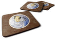 English Bulldog Foam Coasters Set of 4 Cup Coasters for Indoor Outdoor, Tabletop Protection, Anti Slip, Mouse pad Material