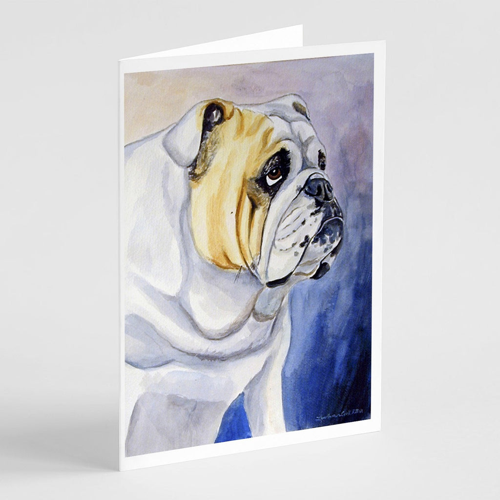 English Bulldog Greeting Cards Pack of 8 Blank Cards with Envelopes Whimsical A7 Size 5x7