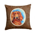 Irish Setter Decorative Throw Pillow 14x14 Indoor Outdoor Accent Cushion, Fabric Cover with Insert for Sofa, Bed, Porch & Living Room