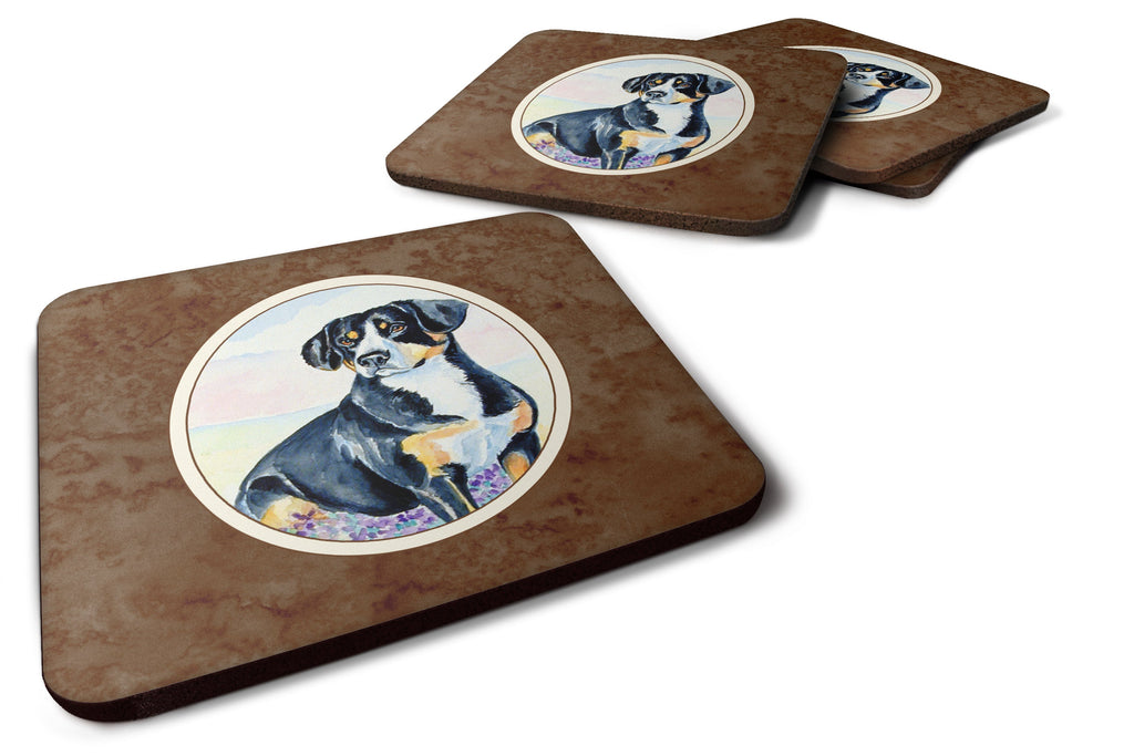 Entlebucher Mountain Dog Foam Coasters Set of 4 Cup Coasters for Indoor Outdoor, Tabletop Protection, Anti Slip, Mouse pad Material