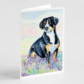 Entlebucher Mountain Dog Greeting Cards Pack of 8 Blank Cards with Envelopes Whimsical A7 Size 5x7