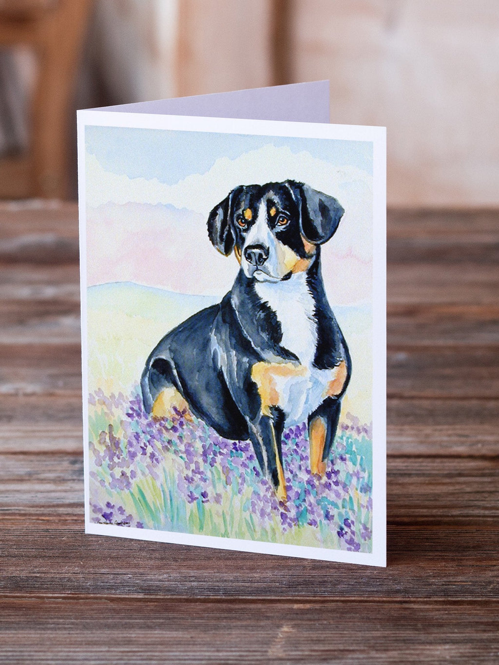 Entlebucher Mountain Dog Greeting Cards Pack of 8 Blank Cards with Envelopes Whimsical A7 Size 5x7