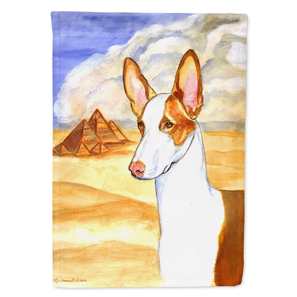 Ibizan Hound House Flag 28x40 Porch Sleeve Pole Decorative Outside Yard Banner Artwork Wall Hanging, Polyester