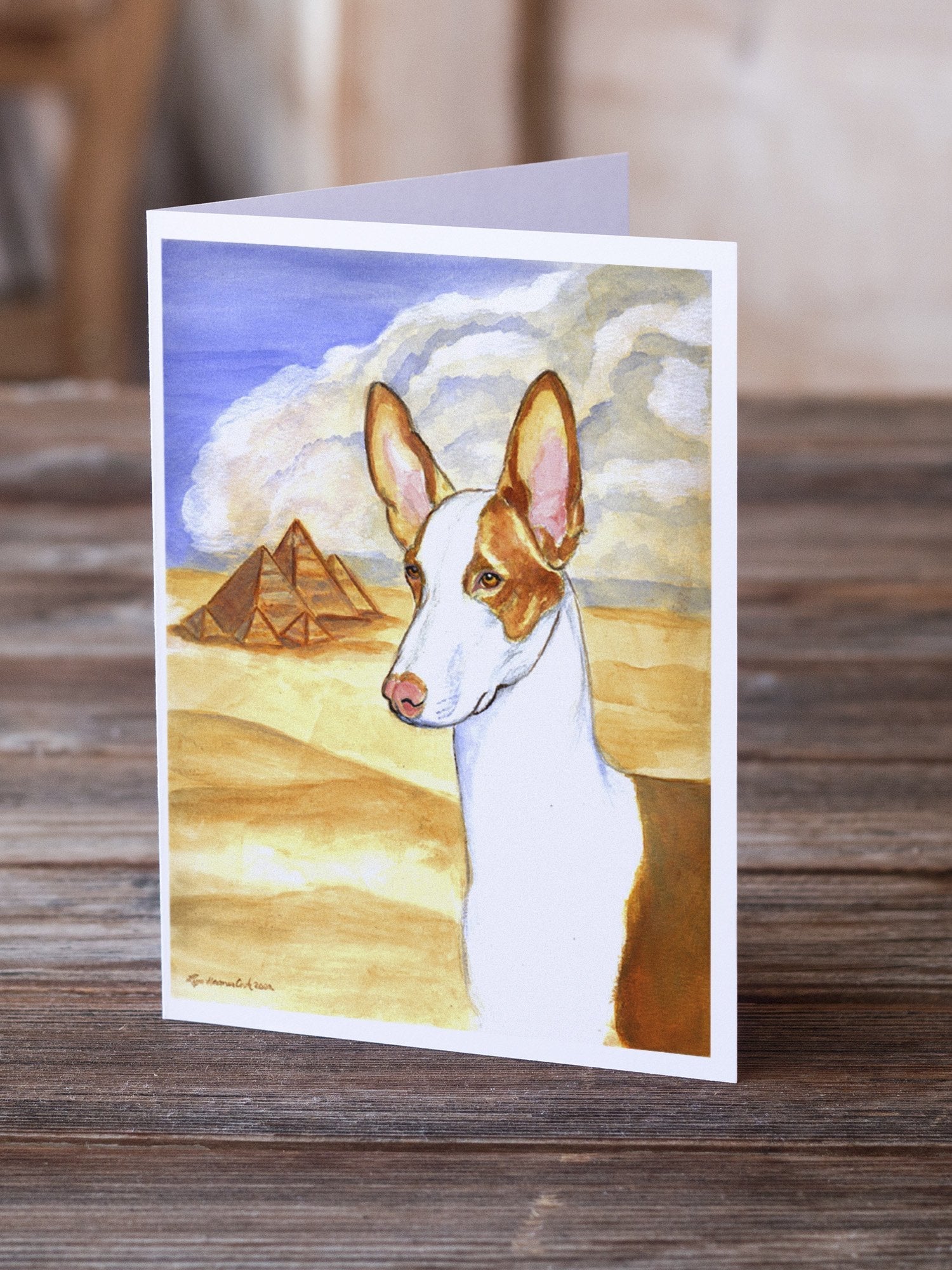 Ibizan Hound Greeting Cards Pack of 8 Blank Cards with Envelopes Whimsical A7 Size 5x7
