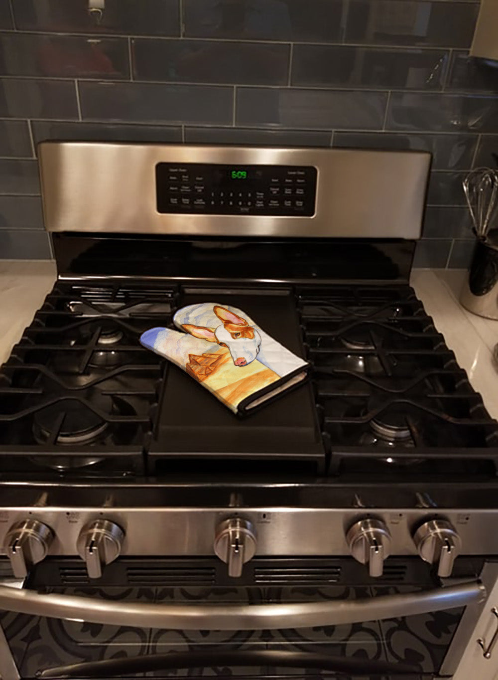 Ibizan Hound Oven Mitt Heat Resistant Thick Oven Mitt for Hot Pans and Oven, Kitchen Mitt Protect Hands, Cooking Baking Glove