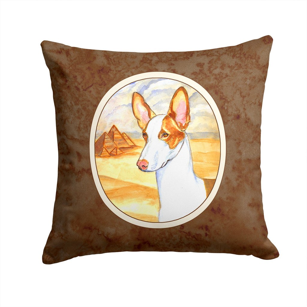 Ibizan Hound Decorative Throw Pillow 14x14 Indoor Outdoor Accent Cushion, Fabric Cover with Insert for Sofa, Bed, Porch & Living Room