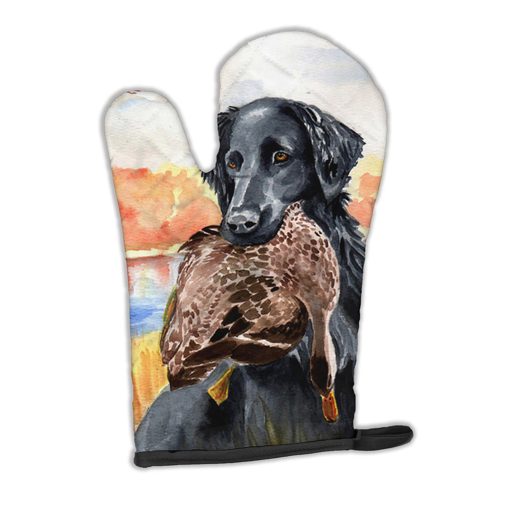 Flat Coated Retriever Oven Mitt Heat Resistant Thick Oven Mitt for Hot Pans and Oven, Kitchen Mitt Protect Hands, Cooking Baking Glove