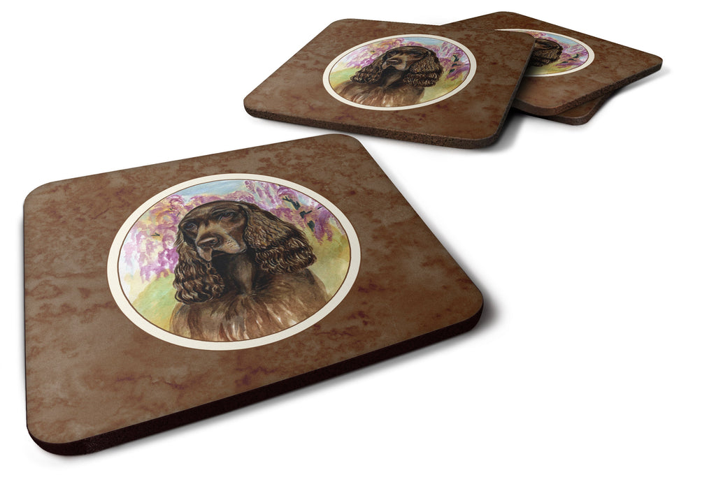 Field Spaniel Foam Coasters Set of 4 Cup Coasters for Indoor Outdoor, Tabletop Protection, Anti Slip, Mouse pad Material