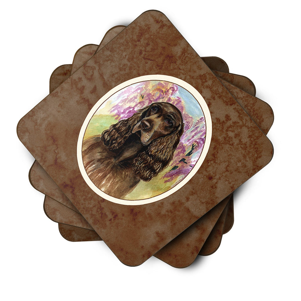 Field Spaniel Foam Coasters Set of 4 Cup Coasters for Indoor Outdoor, Tabletop Protection, Anti Slip, Mouse pad Material