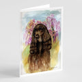 Field Spaniel Greeting Cards Pack of 8 Blank Cards with Envelopes Whimsical A7 Size 5x7