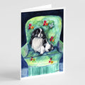 Japanese Chin in Momma's Chair Greeting Cards Pack of 8 Blank Cards with Envelopes Whimsical A7 Size 5x7
