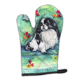 Japanese Chin in Momma's Chair Oven Mitt Heat Resistant Thick Oven Mitt for Hot Pans and Oven, Kitchen Mitt Protect Hands, Cooking Baking Glove