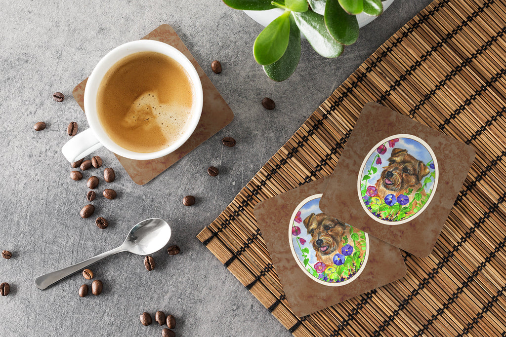 Norfolk Terrier Foam Coasters Set of 4 Cup Coasters for Indoor Outdoor, Tabletop Protection, Anti Slip, Mouse pad Material