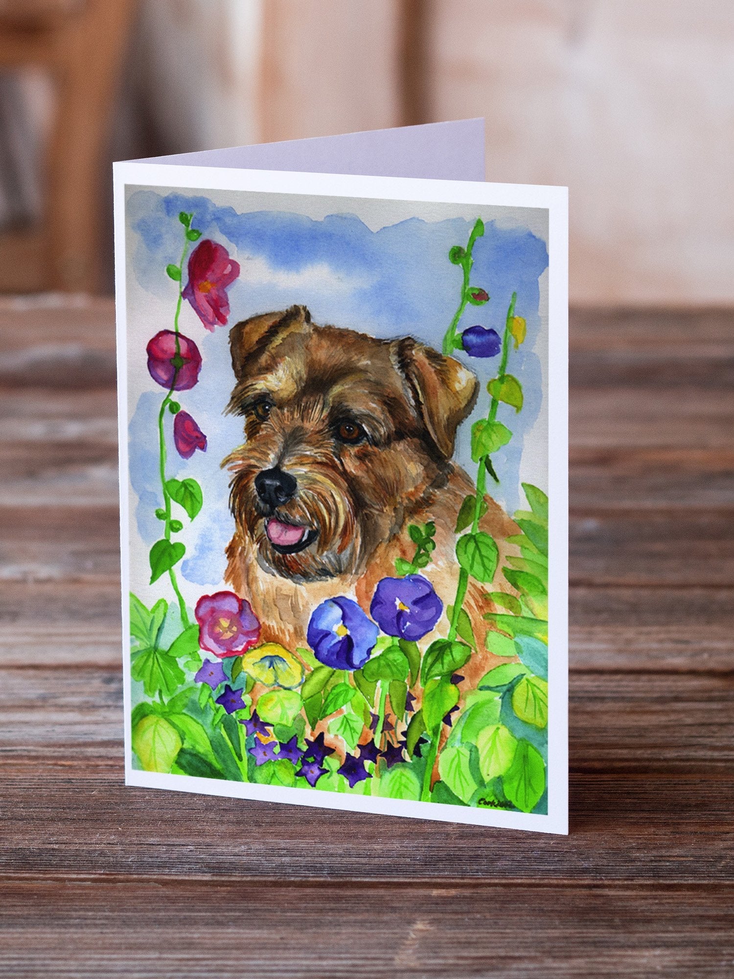Norfolk Terrier Greeting Cards Pack of 8 Blank Cards with Envelopes Whimsical A7 Size 5x7