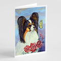 Papillon Yellow Butterfly Greeting Cards Pack of 8 Blank Cards with Envelopes Whimsical A7 Size 5x7