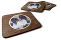 Papillon A Rose for you Foam Coasters Set of 4 Cup Coasters for Indoor Outdoor, Tabletop Protection, Anti Slip, Mouse pad Material