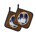 Papillon A Rose for you Pot Holder Set of 2 Heat Resistant Quilted Hot Pads 7.5 x 7.5 Inch, Insulated Kitchen Trivets for Cooking & Baking