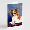 Papillon Rose and Butterfly Greeting Cards Pack of 8 Blank Cards with Envelopes Whimsical A7 Size 5x7