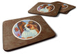 Papillon Foam Coasters Set of 4 Cup Coasters for Indoor Outdoor, Tabletop Protection, Anti Slip, Mouse pad Material