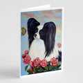 Papillon Black and White Greeting Cards Pack of 8 Blank Cards with Envelopes Whimsical A7 Size 5x7