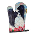 Papillon Black and White Oven Mitt Heat Resistant Thick Oven Mitt for Hot Pans and Oven, Kitchen Mitt Protect Hands, Cooking Baking Glove
