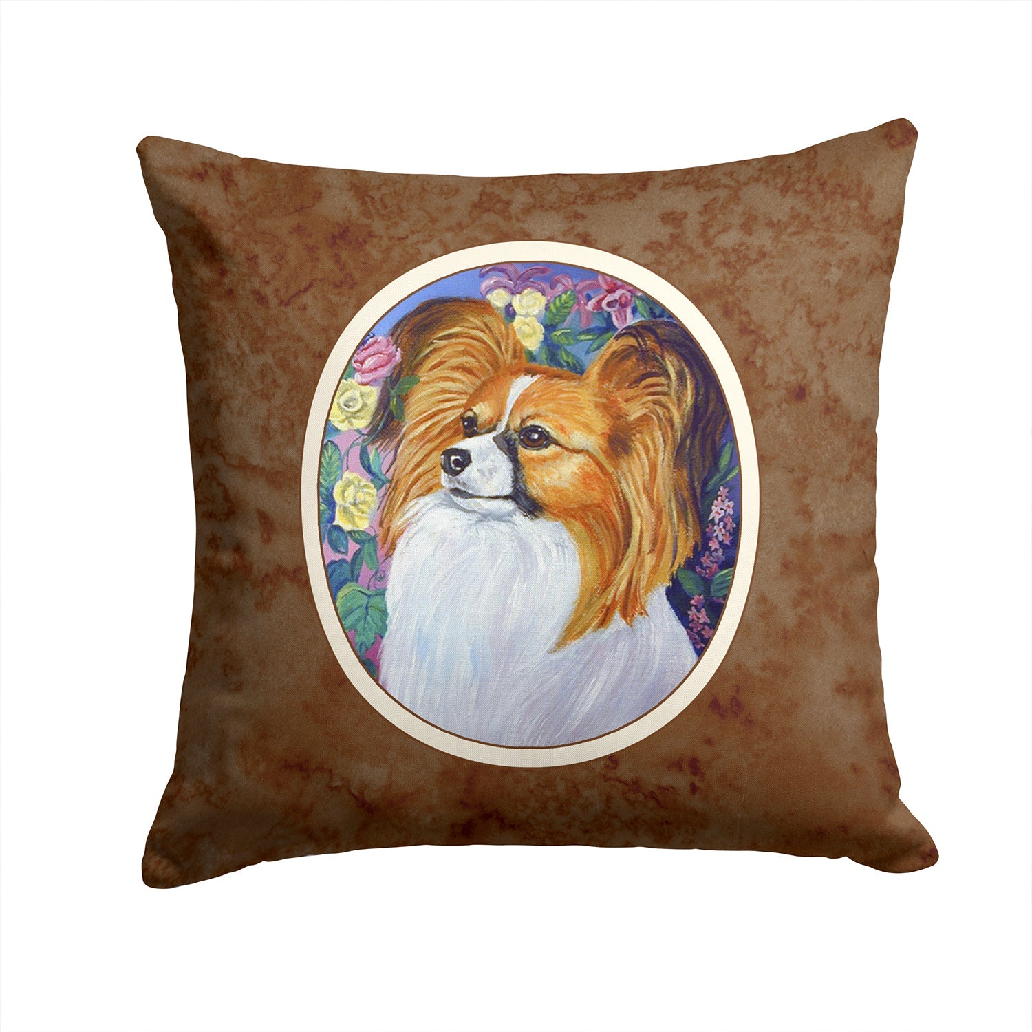 Papillon Decorative Throw Pillow 14x14 Indoor Outdoor Accent Cushion, Fabric Cover with Insert for Sofa, Bed, Porch & Living Room