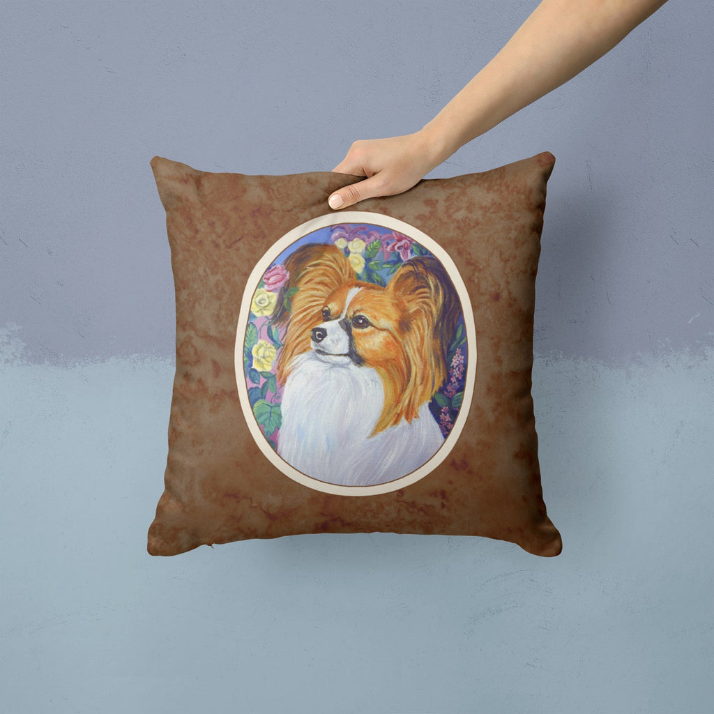 Papillon Decorative Throw Pillow 14x14 Indoor Outdoor Accent Cushion, Fabric Cover with Insert for Sofa, Bed, Porch & Living Room
