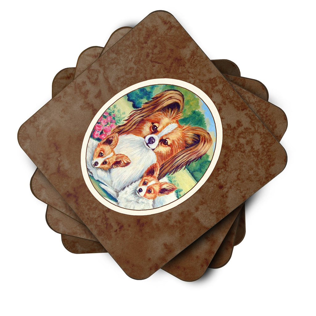 Papillon A Momma's Love Foam Coasters Set of 4 Cup Coasters for Indoor Outdoor, Tabletop Protection, Anti Slip, Mouse pad Material