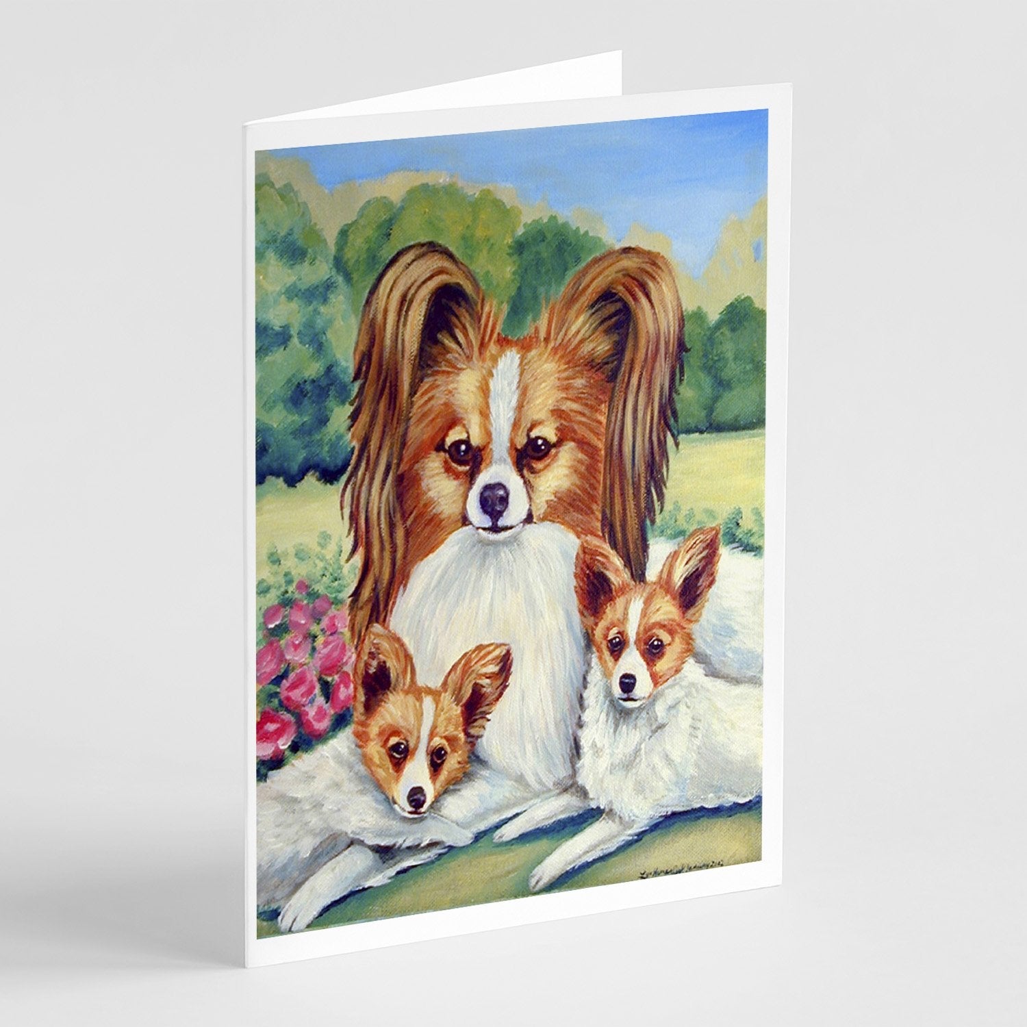 Papillon A Momma's Love Greeting Cards Pack of 8 Blank Cards with Envelopes Whimsical A7 Size 5x7