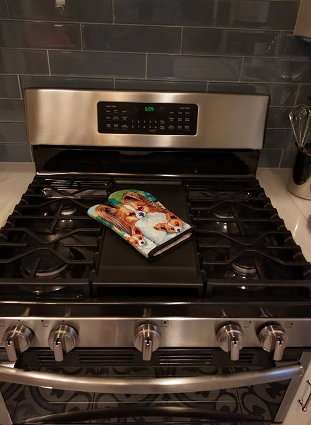 Papillon A Momma's Love Oven Mitt Heat Resistant Thick Oven Mitt for Hot Pans and Oven, Kitchen Mitt Protect Hands, Cooking Baking Glove