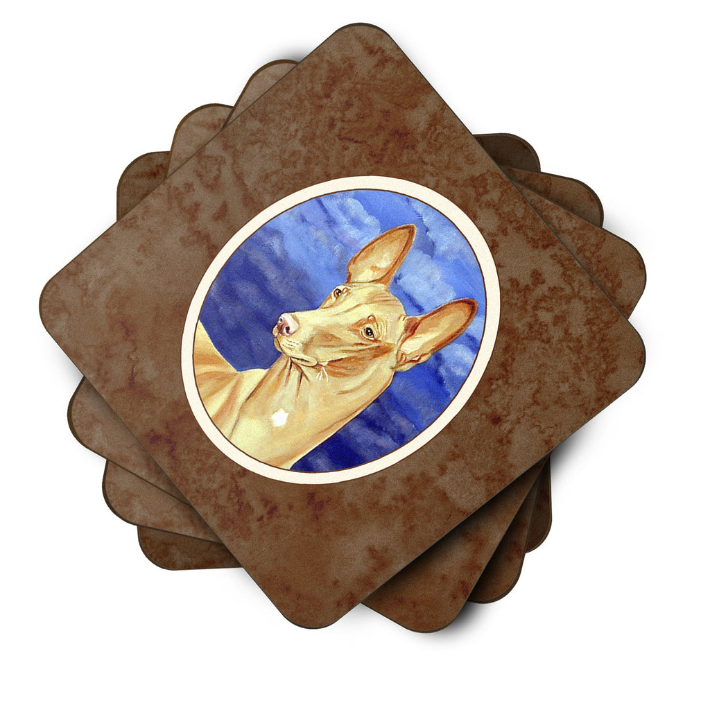 Pharaoh Hound Foam Coasters Set of 4 Cup Coasters for Indoor Outdoor, Tabletop Protection, Anti Slip, Mouse pad Material