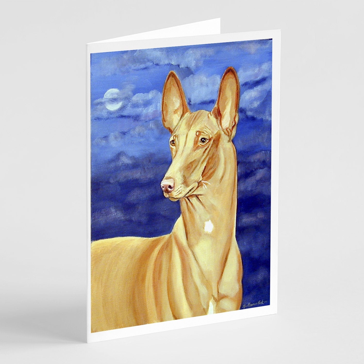 Pharaoh Hound Greeting Cards Pack of 8 Blank Cards with Envelopes Whimsical A7 Size 5x7