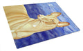 Pharaoh Hound Cutting Board Tempered Glass Kitchen Cutting Surface, Heat Resistant Chopping, Non-Slip Feet, Food Prep & Serving