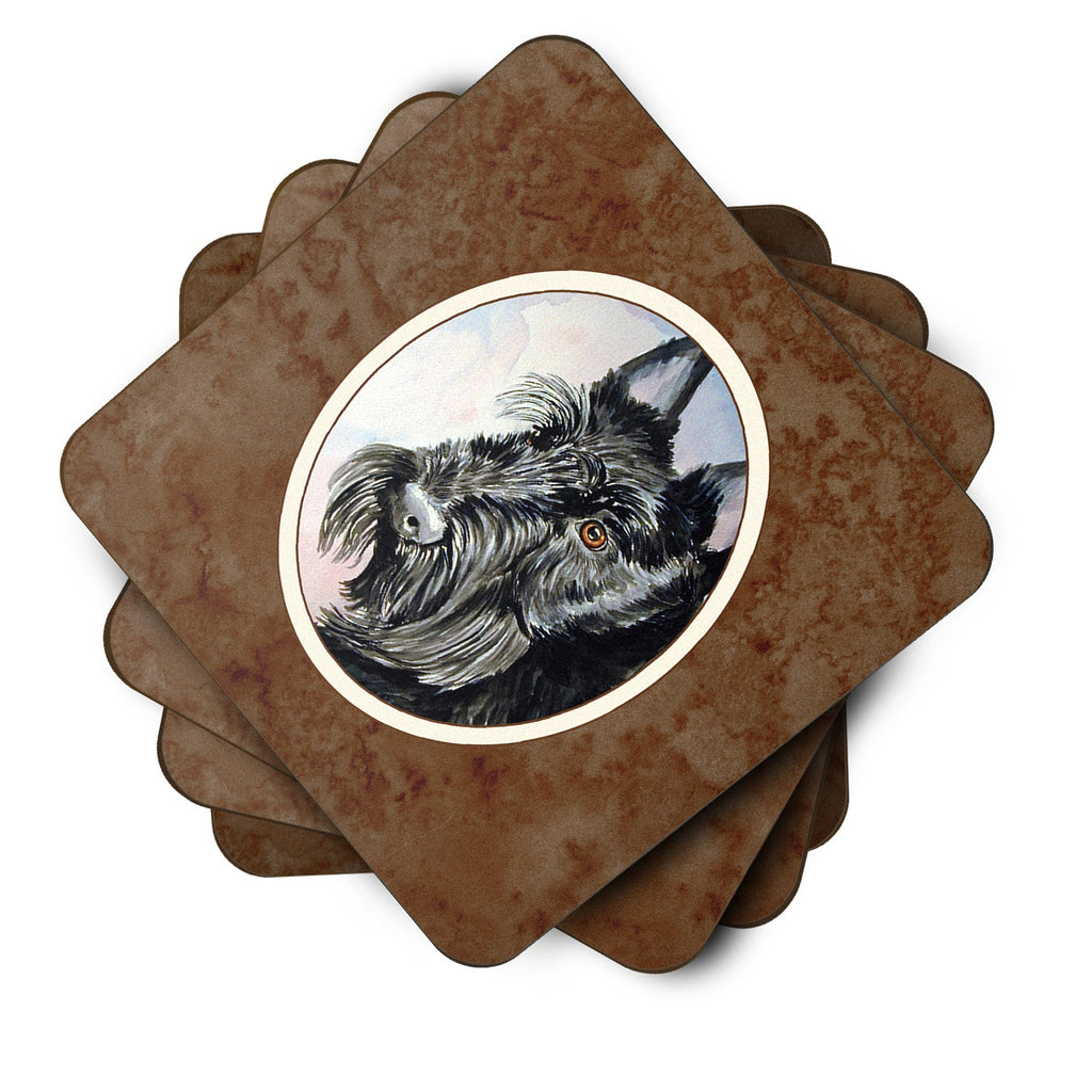 Scottish Terrier Foam Coasters Set of 4 Cup Coasters for Indoor Outdoor, Tabletop Protection, Anti Slip, Mouse pad Material
