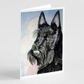 Scottish Terrier Greeting Cards Pack of 8 Blank Cards with Envelopes Whimsical A7 Size 5x7