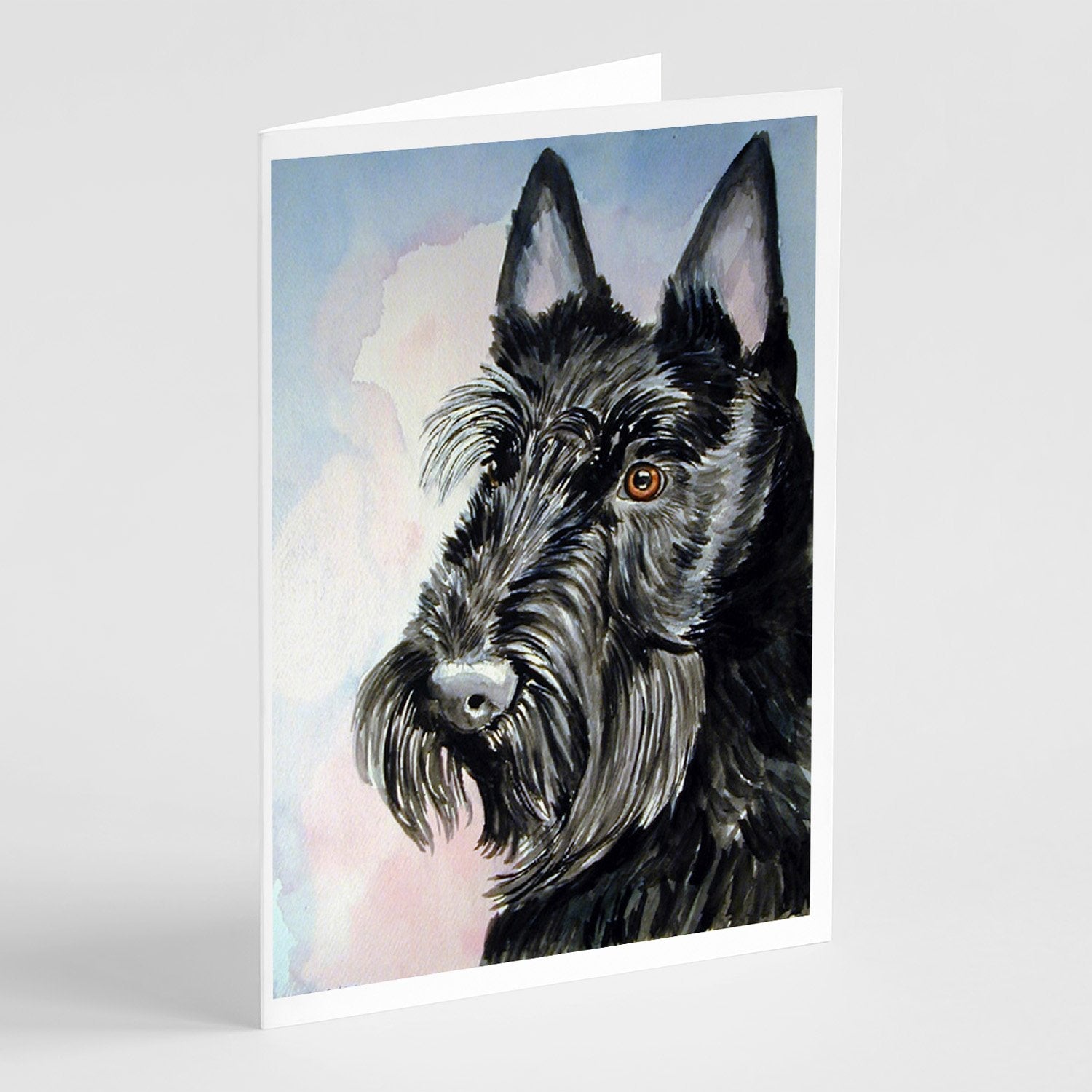 Scottish Terrier Greeting Cards Pack of 8 Blank Cards with Envelopes Whimsical A7 Size 5x7