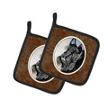 Scottish Terrier Pot Holder Set of 2 Heat Resistant Quilted Hot Pads 7.5 x 7.5 Inch, Insulated Kitchen Trivets for Cooking & Baking