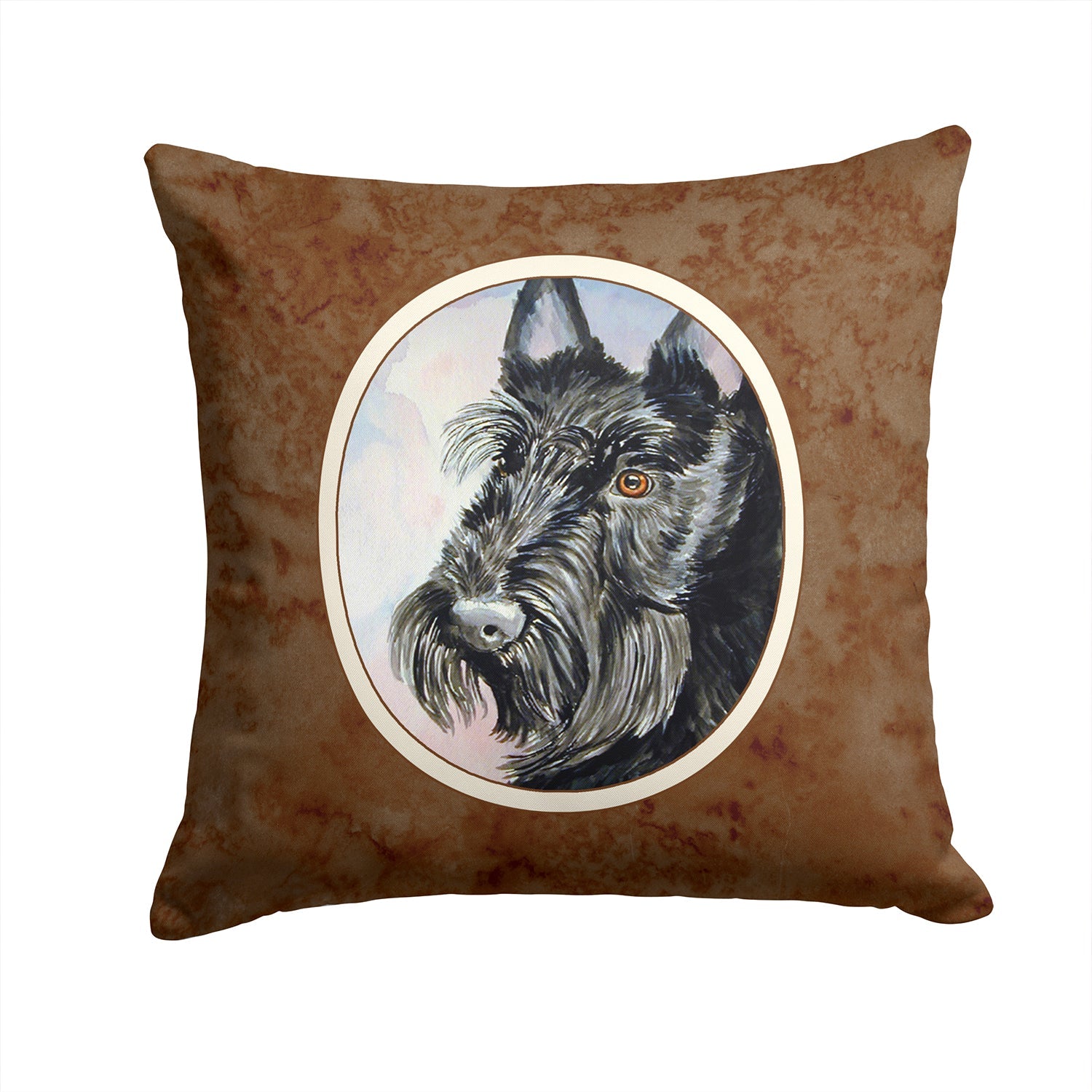 Scottish Terrier Decorative Throw Pillow 14x14 Indoor Outdoor Accent Cushion, Fabric Cover with Insert for Sofa, Bed, Porch & Living Room
