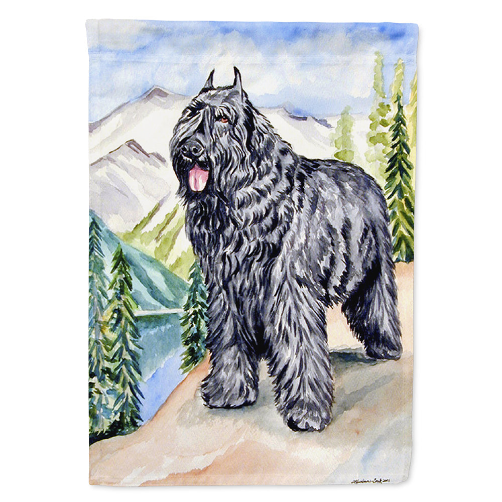 Bouvier des Flandres House Flag 28x40 Porch Sleeve Pole Decorative Outside Yard Banner Artwork Wall Hanging, Polyester