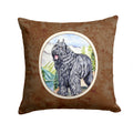 Bouvier des Flandres Decorative Throw Pillow 14x14 Indoor Outdoor Accent Cushion, Fabric Cover with Insert for Sofa, Bed, Porch & Living Room