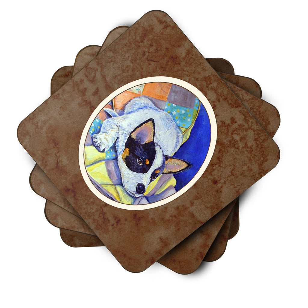 Australian Cattle Dog Sew Perfect Foam Coasters Set of 4 Cup Coasters for Indoor Outdoor, Tabletop Protection, Anti Slip, Mouse pad Material