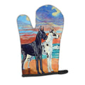 At sunset Great Dane Harlequin and Black Oven Mitt Heat Resistant Thick Oven Mitt for Hot Pans and Oven, Kitchen Mitt Protect Hands, Cooking Baking Glove
