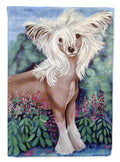 Chinese Crested House Flag 28x40 Porch Sleeve Pole Decorative Outside Yard Banner Artwork Wall Hanging, Polyester