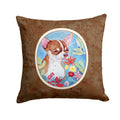 Chihuahua in flowers Decorative Throw Pillow 14x14 Indoor Outdoor Accent Cushion, Fabric Cover with Insert for Sofa, Bed, Porch & Living Room