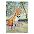 Corgi House Flag 28x40 Porch Sleeve Pole Decorative Outside Yard Banner Artwork Wall Hanging, Polyester