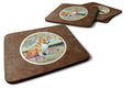 Corgi Foam Coasters Set of 4 Cup Coasters for Indoor Outdoor, Tabletop Protection, Anti Slip, Mouse pad Material