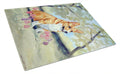Corgi Cutting Board Tempered Glass Kitchen Cutting Surface, Heat Resistant Chopping, Non-Slip Feet, Food Prep & Serving