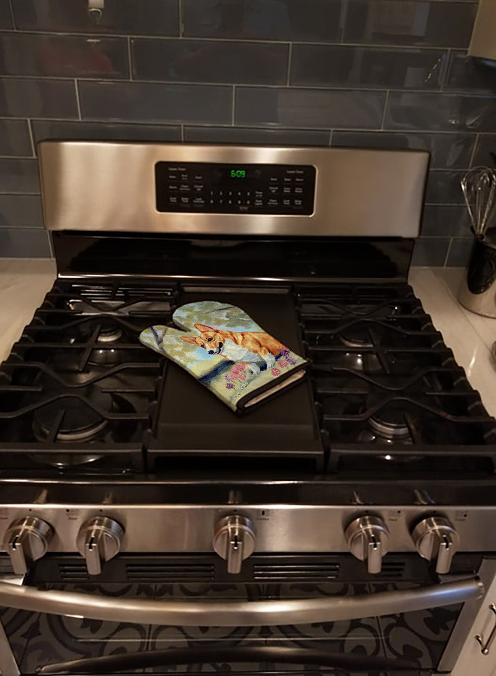 Corgi Oven Mitt Heat Resistant Thick Oven Mitt for Hot Pans and Oven, Kitchen Mitt Protect Hands, Cooking Baking Glove