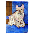French Bulldog Momma's Love House Flag 28x40 Porch Sleeve Pole Decorative Outside Yard Banner Artwork Wall Hanging, Polyester